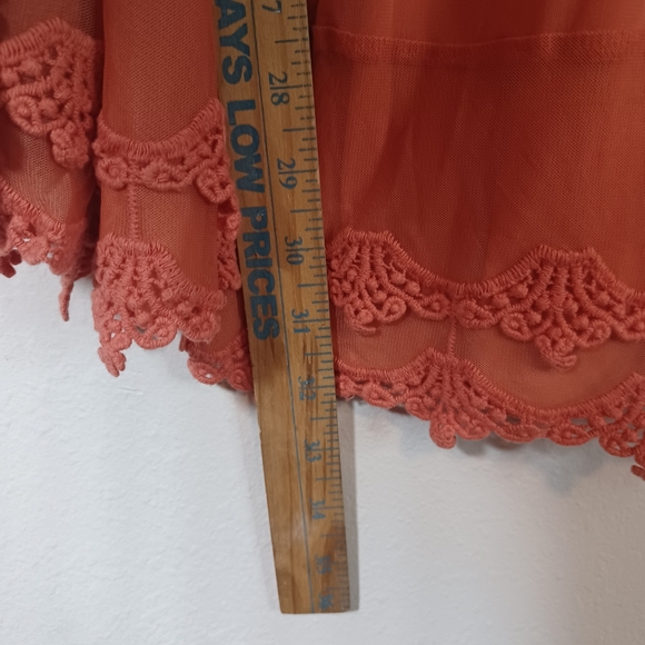 Olivia Women's Pullover Tank Top Orange Plus Sz 2X Boho Fairy Cottagecore Flowy - Picture 7 of 9